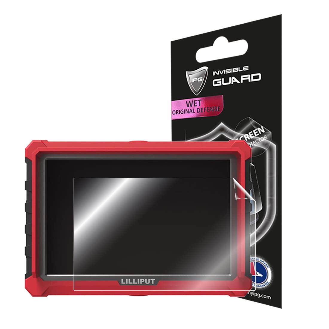 IPG For LILLIPUT A7S 7" Screen Camera Field Monitor Screen Protector Invisible Ultra HD Clear Film Anti Scratch Skin Guard - Smooth/Self-Healing/Bubble -Free for A7S