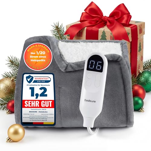 BEDSURE Heizdecke mit Abschaltautomatik Wärmedecke Geschenke für Frauen...