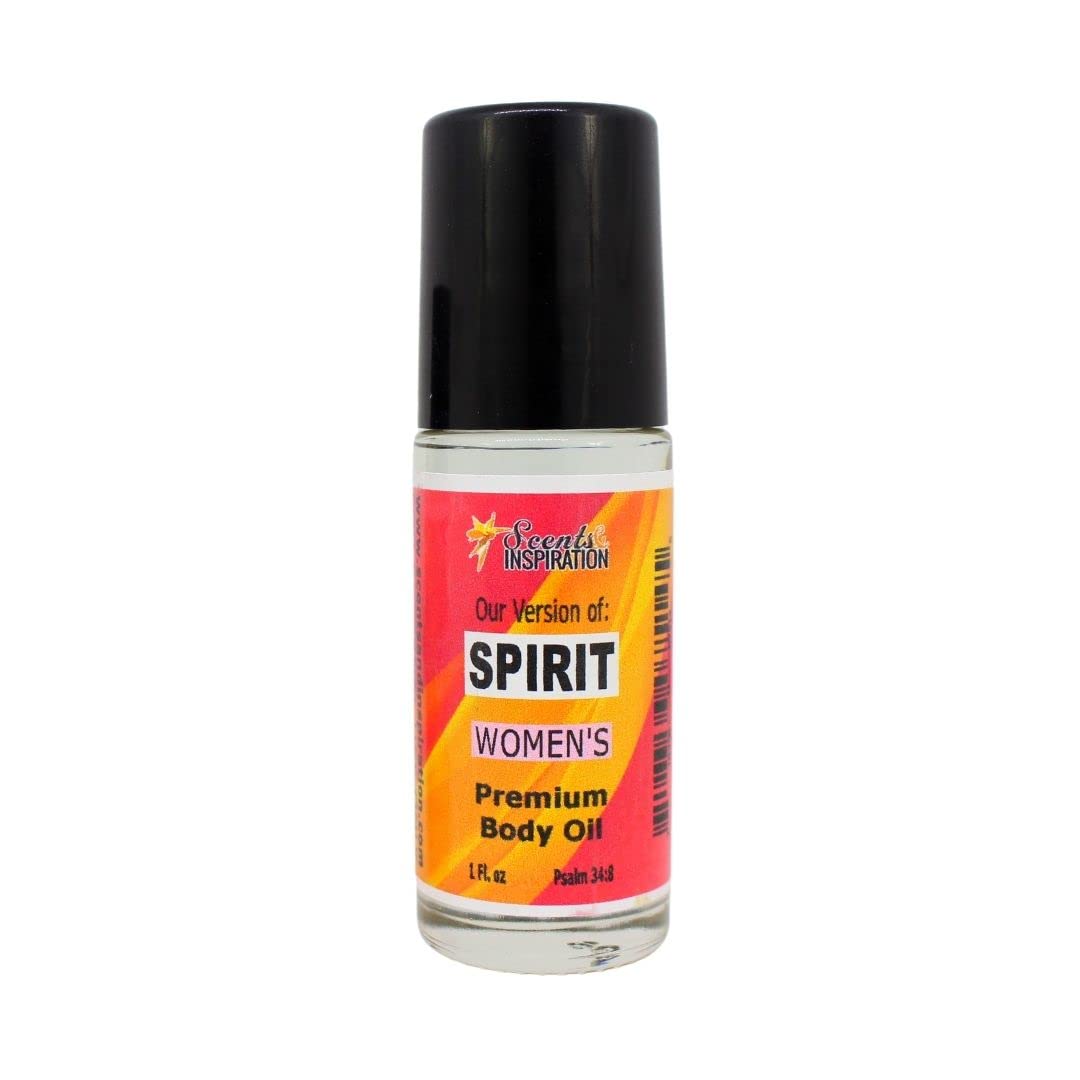 Scents & Inspiration Roll-On Fragrance Oil - Our Version of Spirit | Women's Fragrances | Alcohol-Free | Travel Size | Long Lasting Women's Fragrance Oil | 1 Fl. Oz