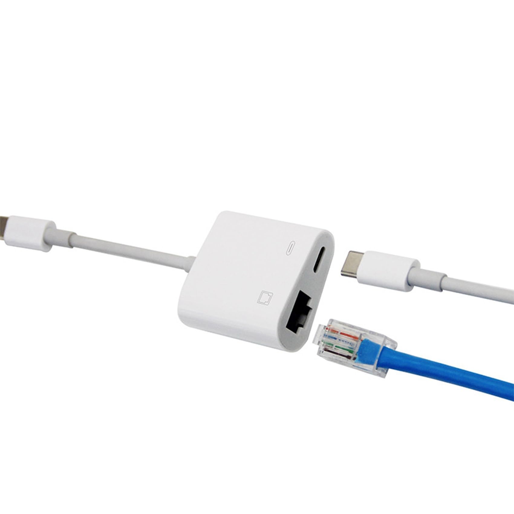 20X Tipo C Adattatore Ethernet OTG USB C A RJ45 Ethernet LAN Convertitore di Rete Cablato 100 MB per Tablet Telefono Cellulare di Tipo C.