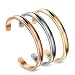 Zuo Bao Stainless Steel Bracelet Grooved Cuff Bangle for Women Girls£¨3pcs/Set£