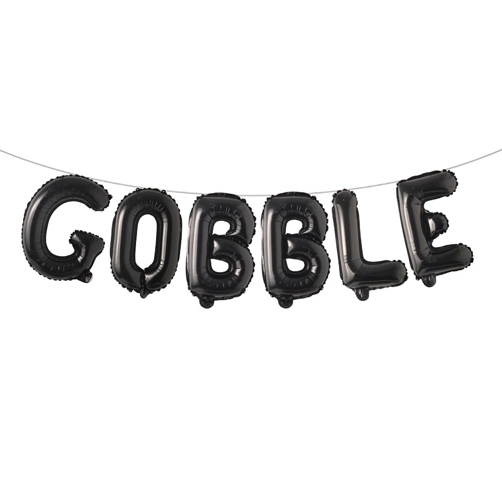 Thanksgiving Party Decorations Gobble Banner Thanksgiving Hanging foil balloon for Friendsgiving Party Decoration, Thanksgiving Banner for Home Indoor