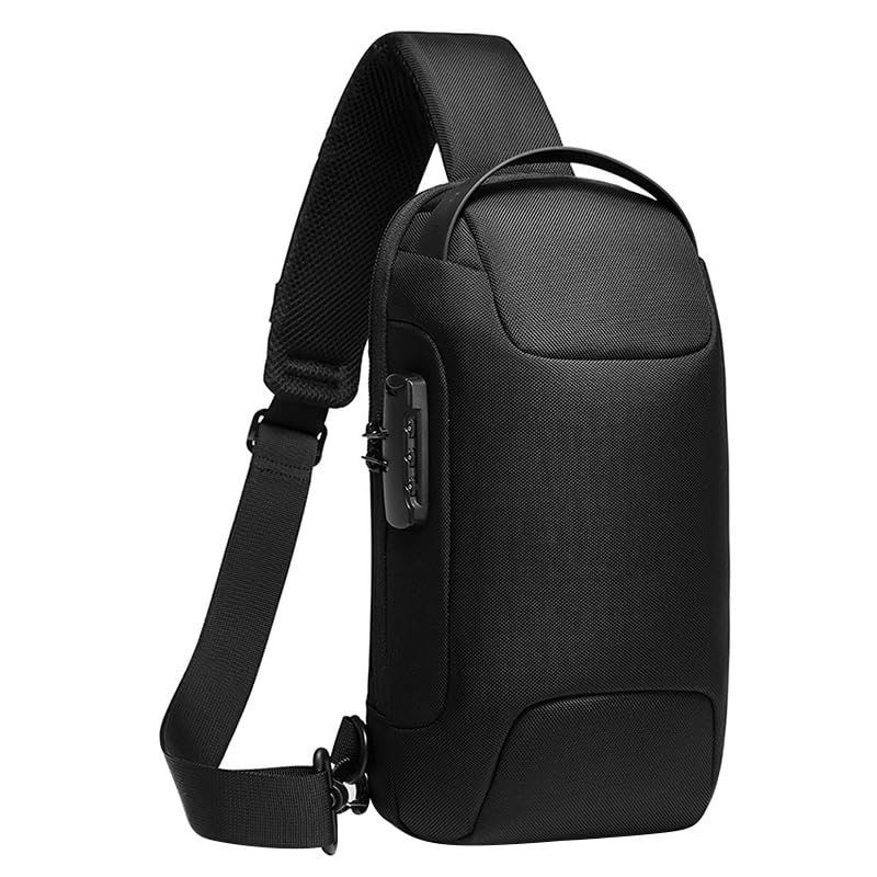 BG-22085 Men Oxford Cloth Waterproof Anti-theft Crossbody Chest Bag (34 x 18 x 10cm, Black)