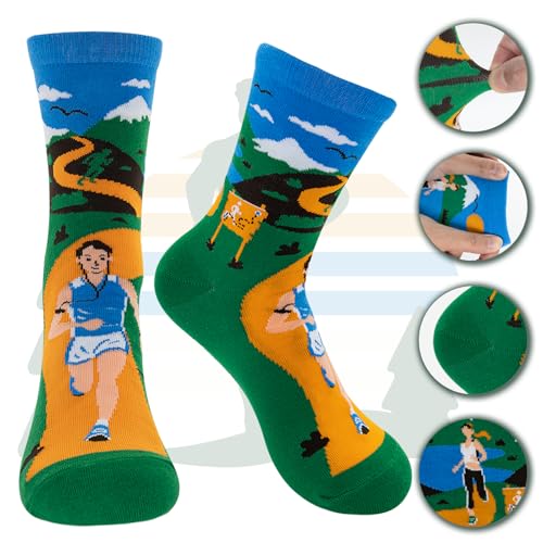 WAMIOKAGRO Laufen Geschenke für Männer Frauen, Joggen Zubehör, Lustige Socken, Männergeschenke Weihnachtsgeschenke für Männer Frauen Teenager Jungen Mädchen Kinder zu Geburtstag Weihnachten
