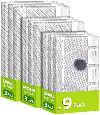 Travel Vacuum Storage Bags,9 Pack Carry-On Size Compression Packing Bags for Luggage and Suitcase, Space Saver for Clothes and Clothing Travel 80% Space Saver.