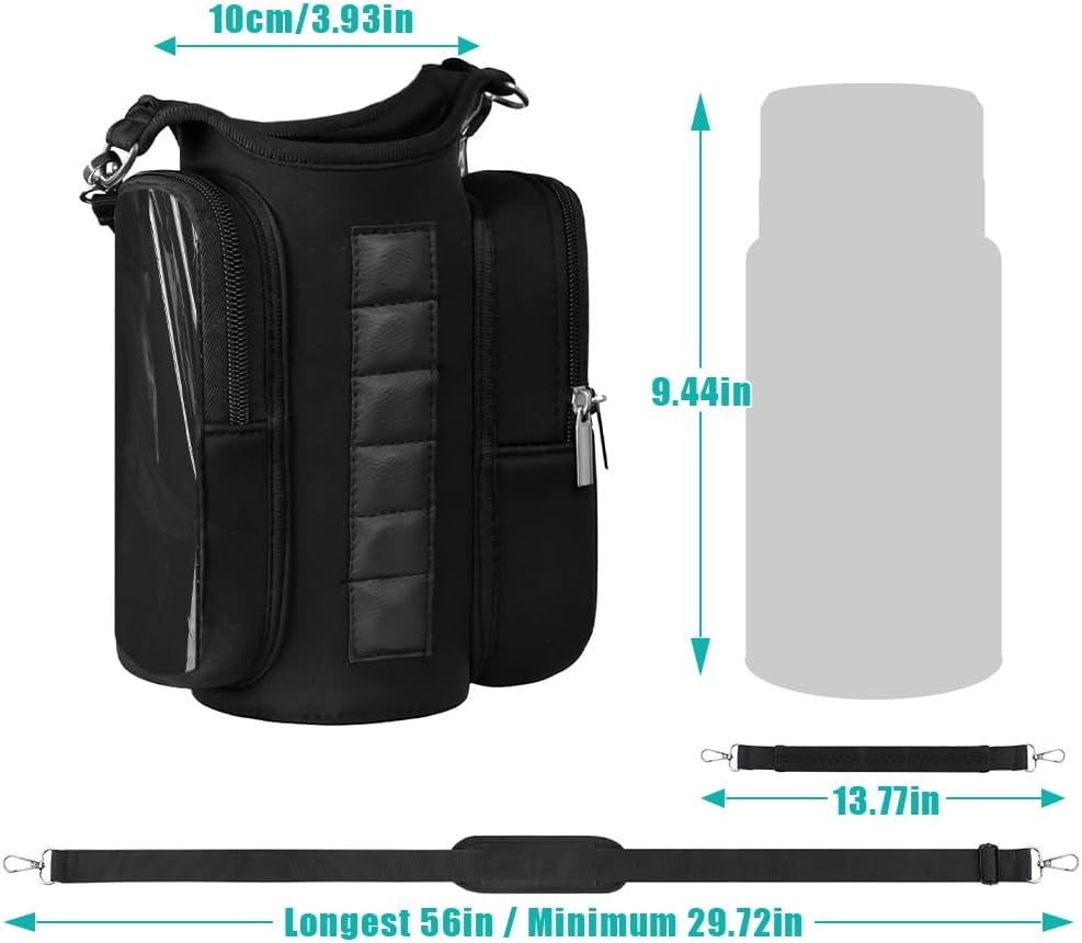 Magnetic Gym Bag, Magnetic Water Bottle Carrier Holder Gym Crossbody Sling Phone Pocket with Strap 6 Strong Magnets Pouch Sleeve for Men Women Travel Work Sports Fitness Accessories Organizer - Image 5