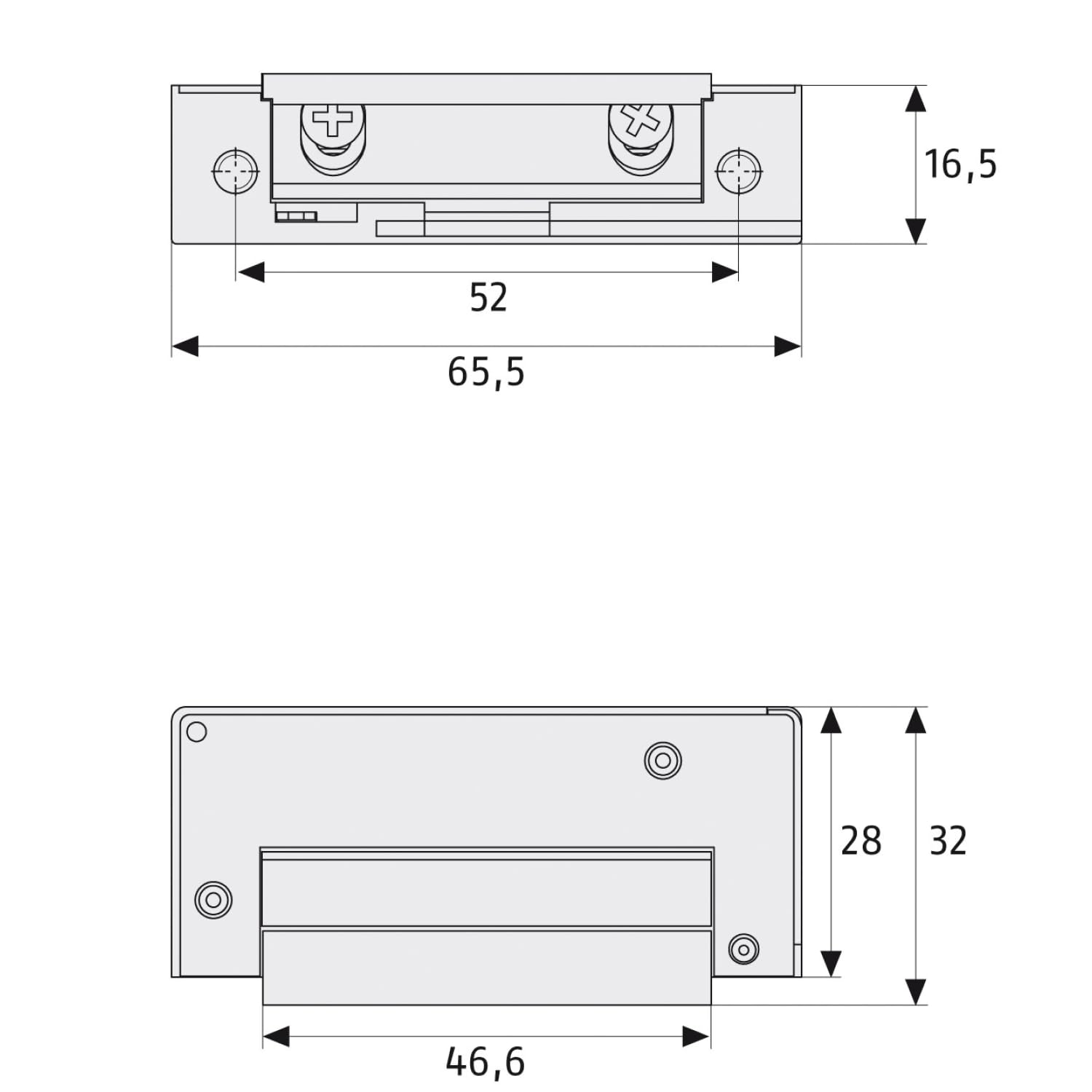 ABUS Elektrischer Türöffner ET75 - für linke und rechte Türen - 9-16 V Nennspannung - mit Hebel zur mechanischen Entriegelung