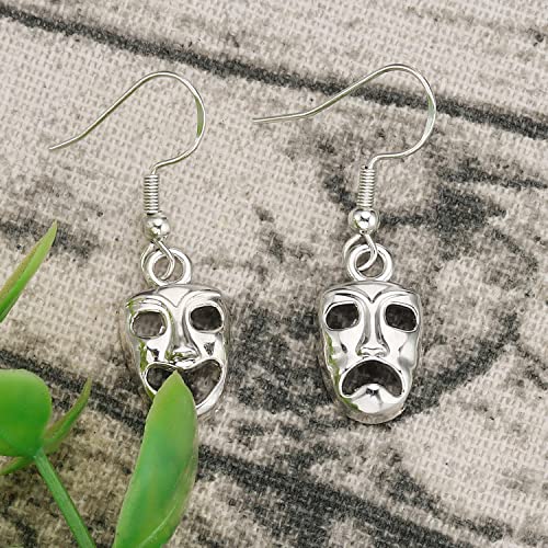 Image of Theatre Gift Earrings for Women Teen Actress Comedy and Tragedy Masks Actor Theatre Merch Drama Earrings