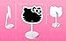 Impressions Vanity Hello Kitty Tabletop Mount LED Cordless Makeup Mirror with 360 Degree Rotation, Touch Sensor Desk Mirror with Light Strip and Adjustable Brightness