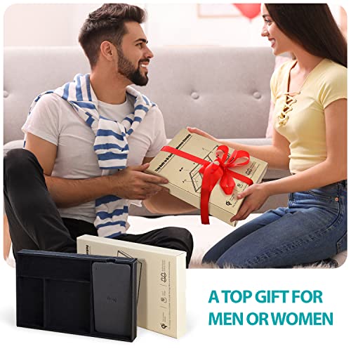 wireless future charger Leather Jewelry Valet Tray (Black)