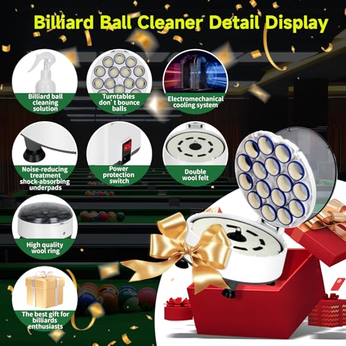Limpiador de bolas de billar automático de 110V para un brillo perfecto en 16 esferas 2