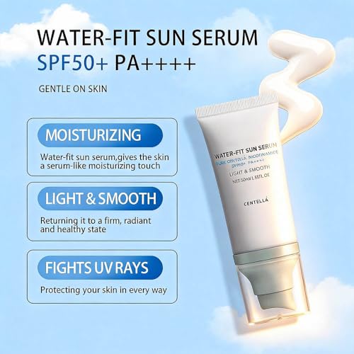 Generic Protector Solar Centella SPF 50, Bloqueador Centella & Hidratante Facial Antiedad: Fórmula Resistente al Agua, Todo Tipo de Piel, Filtro Sunscreen (2PCS Sunscreen Centella)