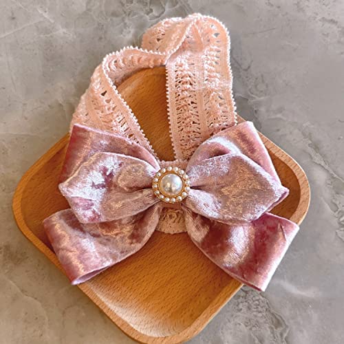 Hot&Sattion 3Pcs Baby Christmas Red Velvet Headbands Hairbands Hair Bow Elastics Handmade Hair Accessories for Baby Girls Newborn Infant Toddlers Kids3