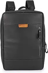 Mochila Bolsa Masculina Couro Legítimo Notebook Reforçada (Preto)