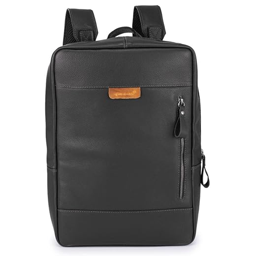 Mochila Bolsa Masculina Couro Legítimo Notebook Reforçada (Preto)