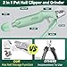 CATPICK 2-in-1 Cat Nail Clippers & Dog Nail Clippers Trimmers for Large Medium Small Dogs Cats Claw Trimmer Quick Sensor and Safety Guard USB Rechargeable with 2 LED Lights Dogs Nail Trimmer