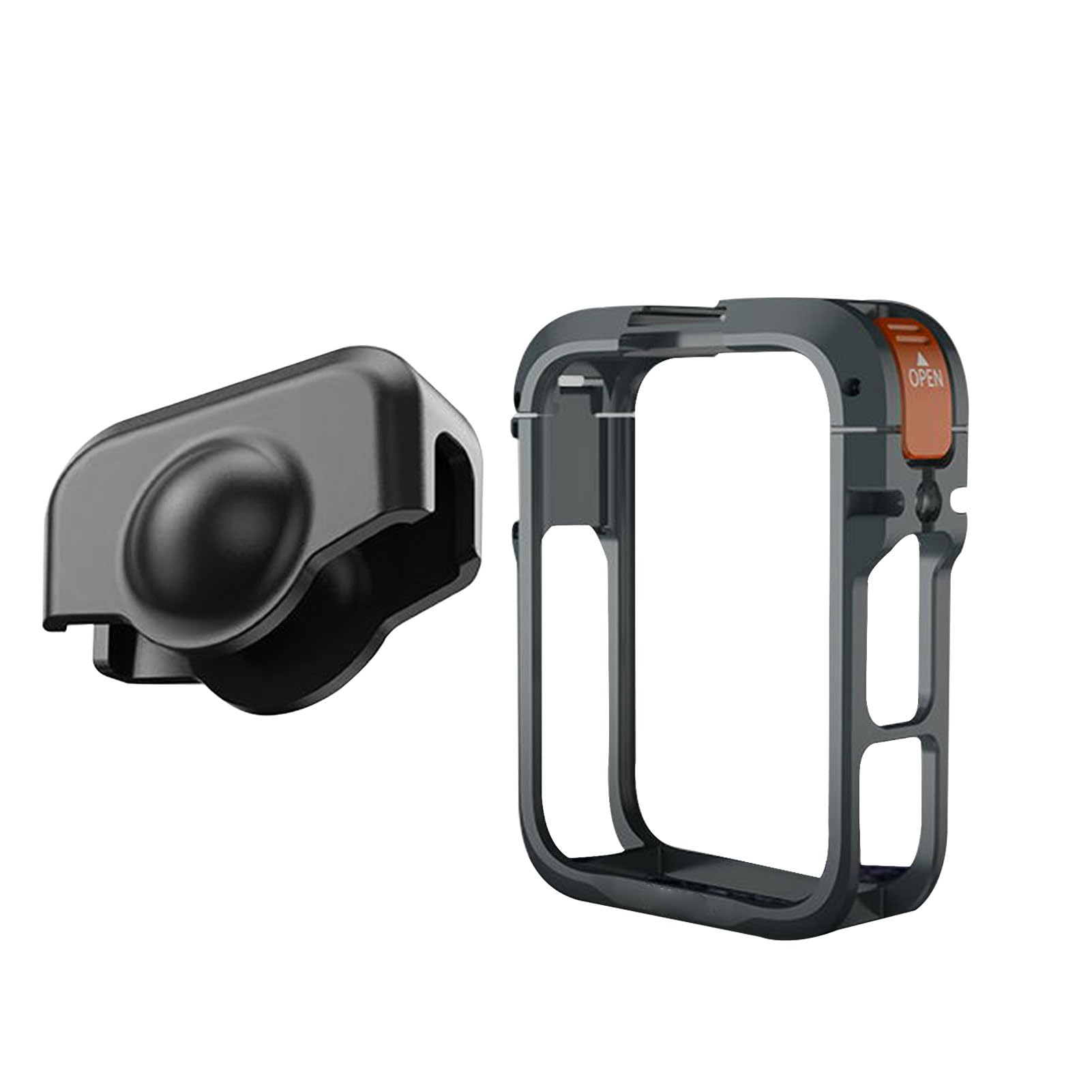 Custodia Protettiva in Metallo per Fotocamera Design Sicuro Installazione a Scatto per 360 Appassionati di Sport, attività All'aperto Lega di Alluminio + Silicone