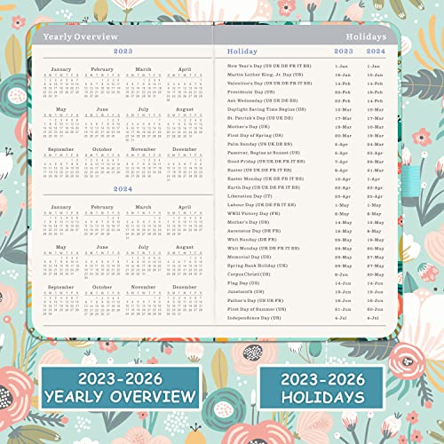 Pocket Planner 2023-2026 - Monthly Planner & Pocket Calendar, July 2023-June 2026, 6.3" X 3.8, 3 Year Monthly Planner, Calendar Planner With Inner Pocket And 60 Note Pages, Small Planner For Purse, Easy To Carry, Hard Cover #TOP4