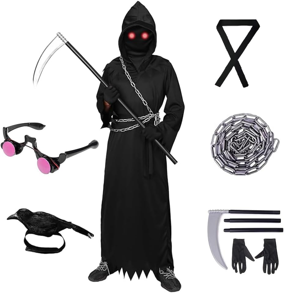 Hojalis Costume Morte Bambino, 8PCS Costume Morte Halloween Bambino