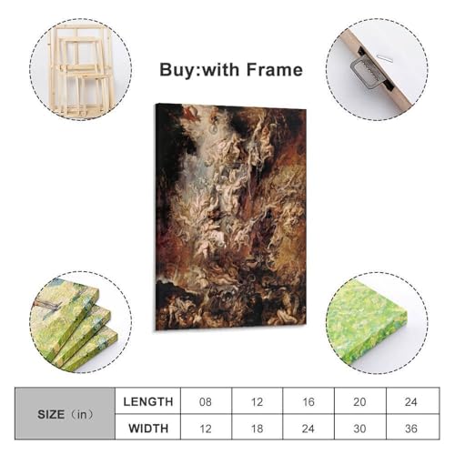 Poster The Fall of The Damned Peter Paul Rubens - Art mural 50,8 x 76,2 cm - 2