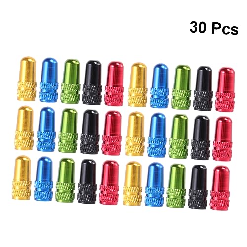 Yardwe 30 piezas Tapas de Válvula para Neumáticos de Bicicleta Kit de Tapas de Válvula Aleación de Aluminio Anodizado Estilo Francés miniatura 6