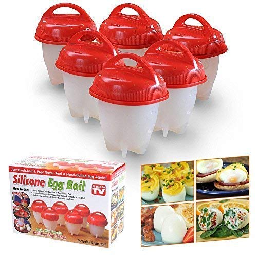 Egg Cooker Hard & Soft Maker Egg Cooker,BPA Free, Non Stick Silicone, As