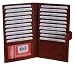 Marshal Genuine Leather Bi-fold Card Holder #1629CF Burgundy
