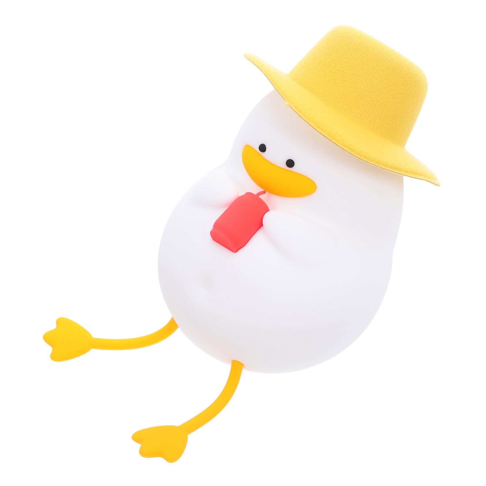 UKCOCO Lámpara de Noche LED Pato de Dibujos Animados de Silicona para Bebés | Amarillo, Abs y Pc, Control por Toque, Resistente a Caídas, para Tomas Nocturnas y Cambios de Pañal