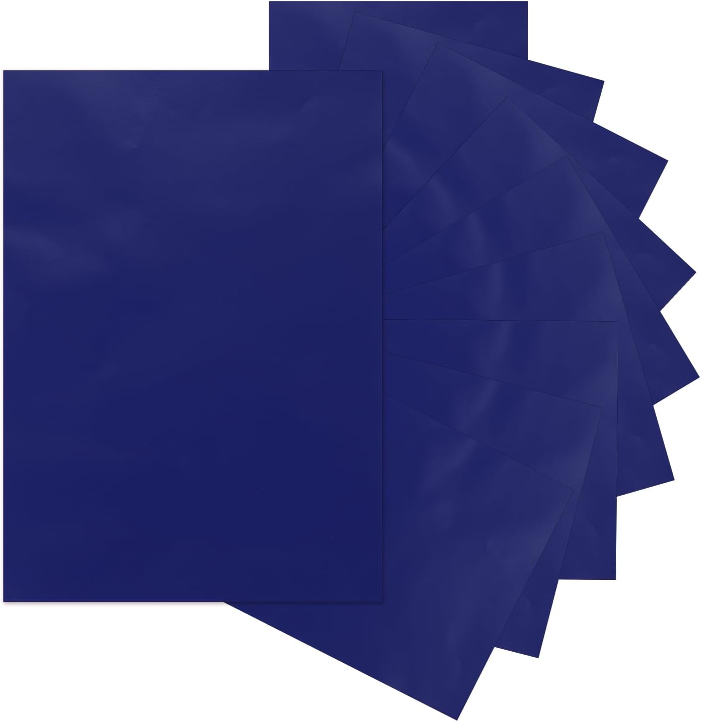 sourcing map 10Pcs Adhesive Vinyl Sheets Bundle, 8.3" x 12" Self Adhesive Vinyl Matte Metallic Stickers for Cutting Machines Party Decoration Car Decal, Dark Blue