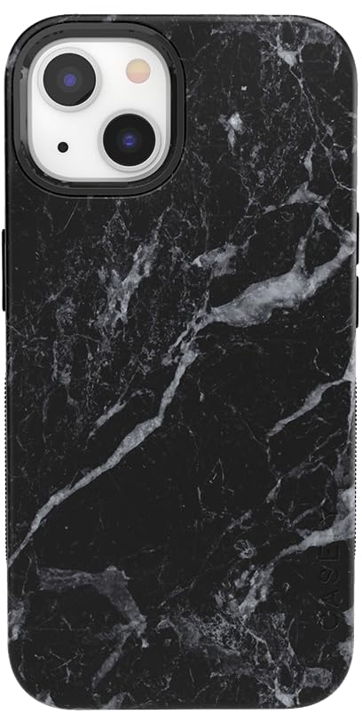 Casely iPhone 14 Case | Black Marble | Compatible with MagSafe