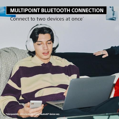Image of Sony ULT WEAR Noise Canceling Wireless Headphones with Alexa Built-in, Massive Bass and Comfortable Design, Black WHULT900N /B Bundle with 2 YR Enhanced Protection Pack and Wooden Headphone Stand
