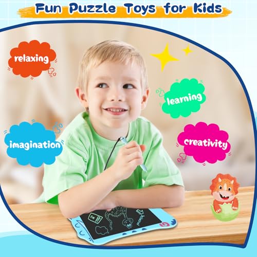 LCD Writing Tablet for Kids, Dinosaurs Drawing Pad Doodle Board for Kids, Colorful Toddlers Toys Drawing Board, Educational Toys for Boys Girls 3 4 5 6 7 8 Year Old Christmas and Birthday Gifts — view 5