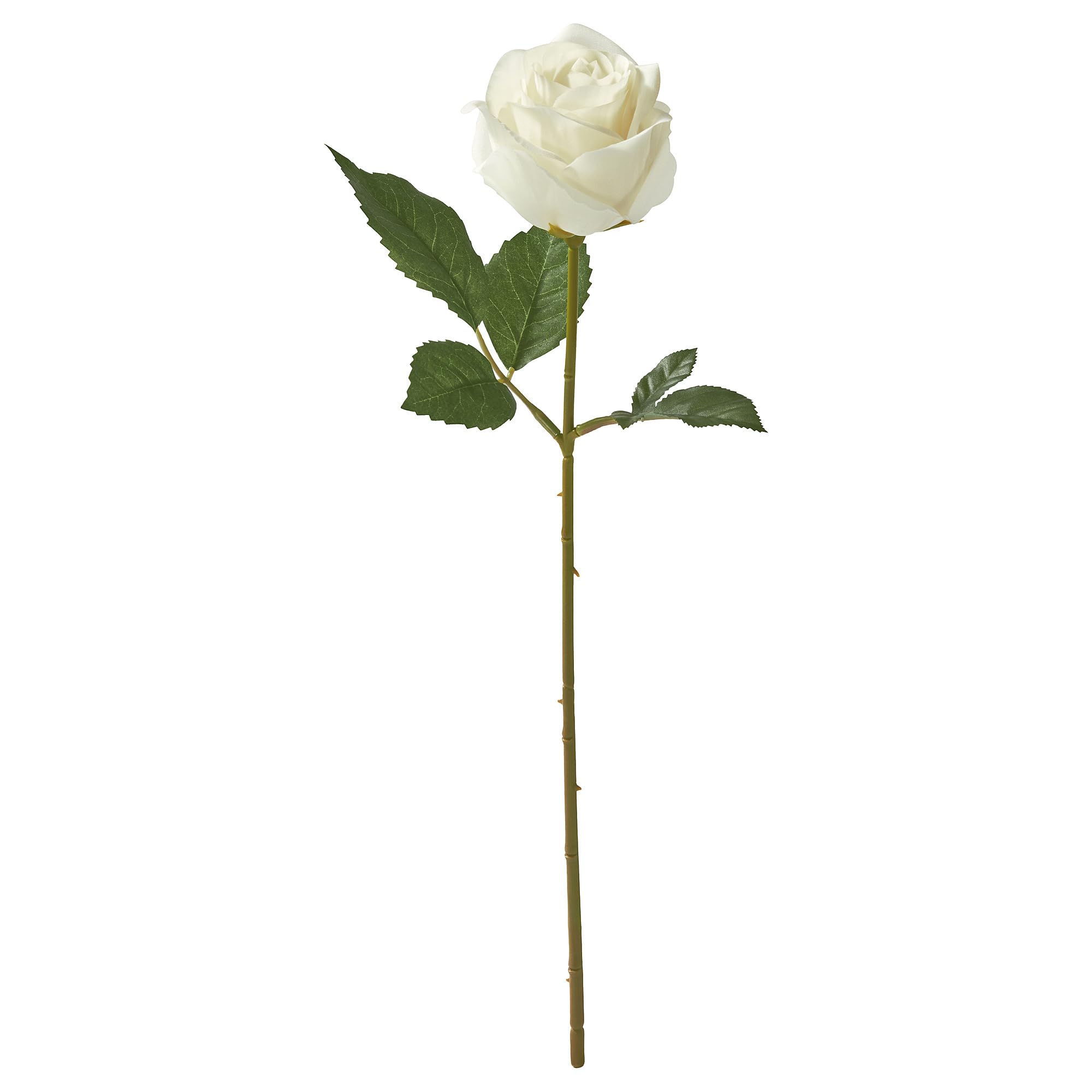 Rose blanche artificielle SMYCKA 40 cm pour déco intérieur et extérieur