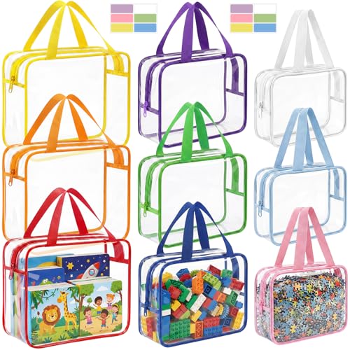 Sac de rangement transparent fermeture éclair pvc Talltalk 9 pcs - 2