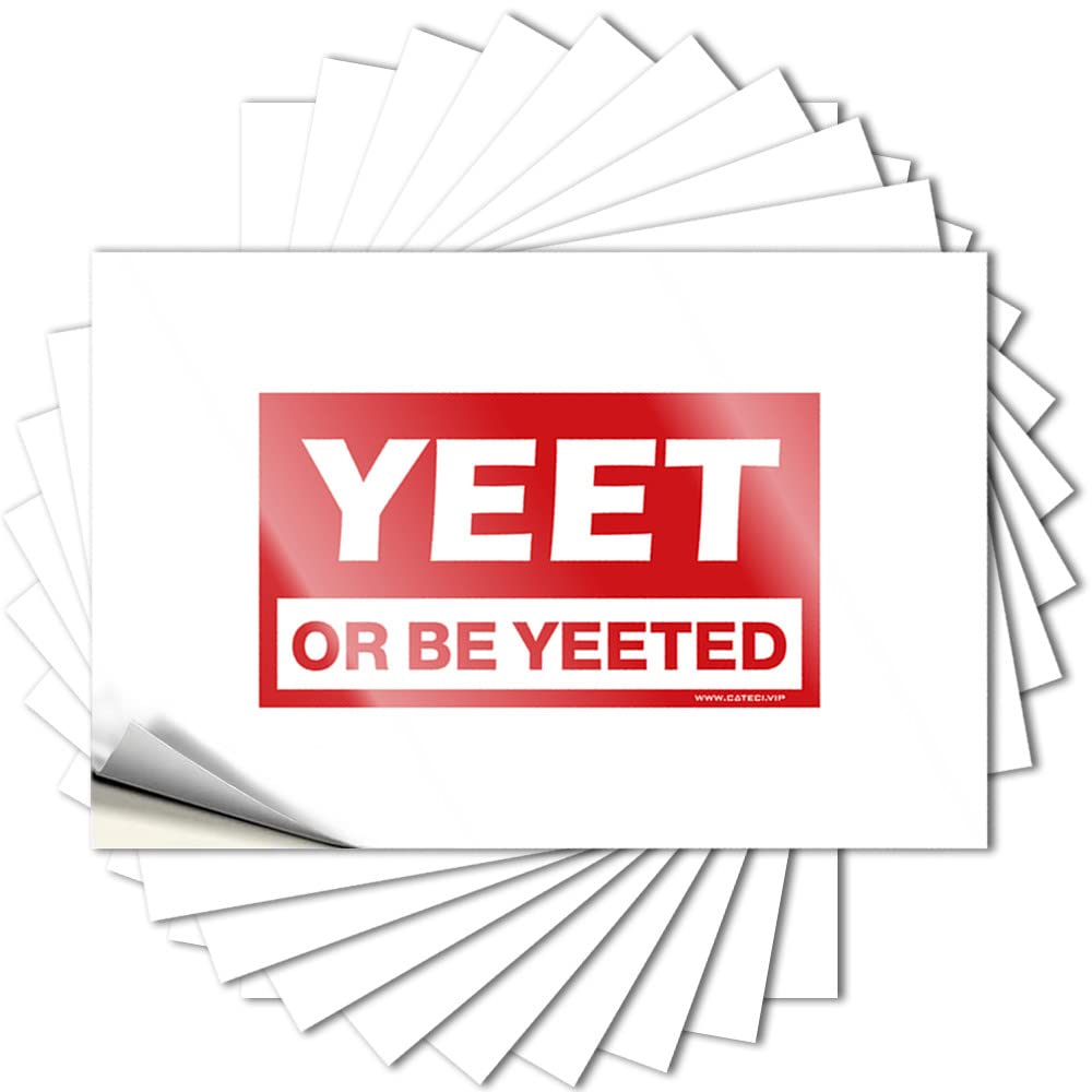 Decals Best Waterproof Vinyl Sticker | Yeet Or Be Yeeted Accent Haves for Motorcycle DIY Projects(12X18CM)