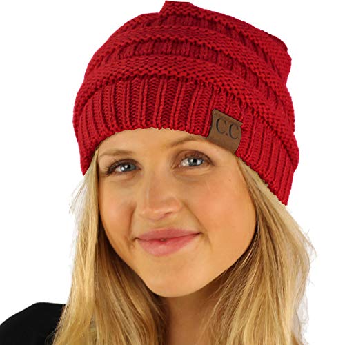 Image of Hatsandscarf CC Exclusives Solid Color Beanie Tail Hat for Adult (MB-20A)