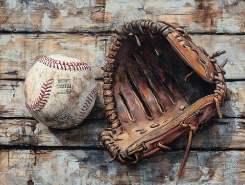 Baseball Preprinted 11CT Cross Stitch Kit (Crafting Bundle)