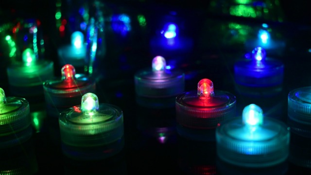 Image of Submersible LED Lights with Remote, Waterproof Tea Lights(Pink-24Pack)