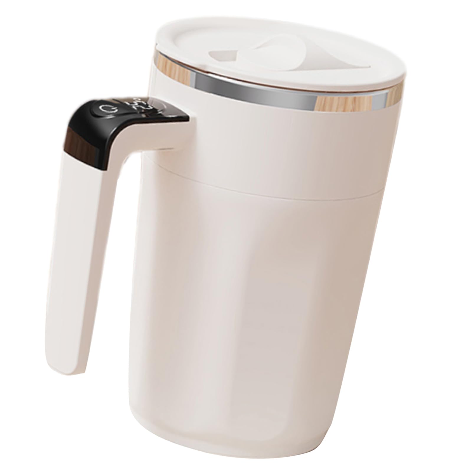 Tsophreniq Automatic Stirring Mug with Temperature Display Rechargeable Electric Mixing Cup Rotating Beverage Mixer LED Temperature Display Mug
