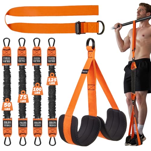 Pull Up Assistance Bands 50-350lbs, Heavy Duty Pull Up Workout Band with Feet Rest, Resistance Band for Pull Up Bar Bands, Pull Up Assist Band Strength Training Workout Equipment, Height Adjustable