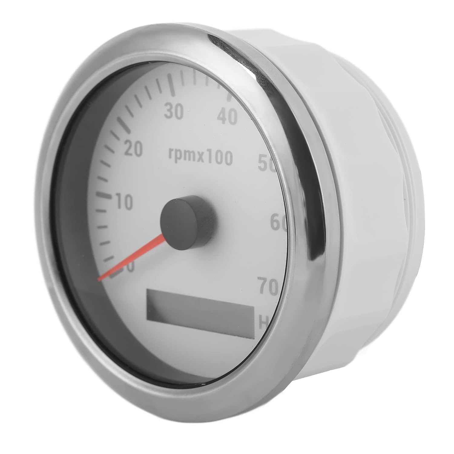 Walmeck Tachometr 85 Mm 0-7000 Obr./min Regulowany 7 Kolorowy Podświetlenie Samochodu Silnik 9-32V DC (Biały)