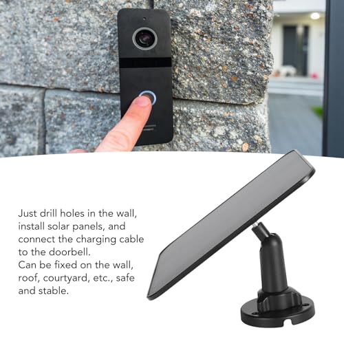 Painel Solar para Campainha, Carregador de Painel Solar de 12 W para Ninho, Campainha 2K, Campainha