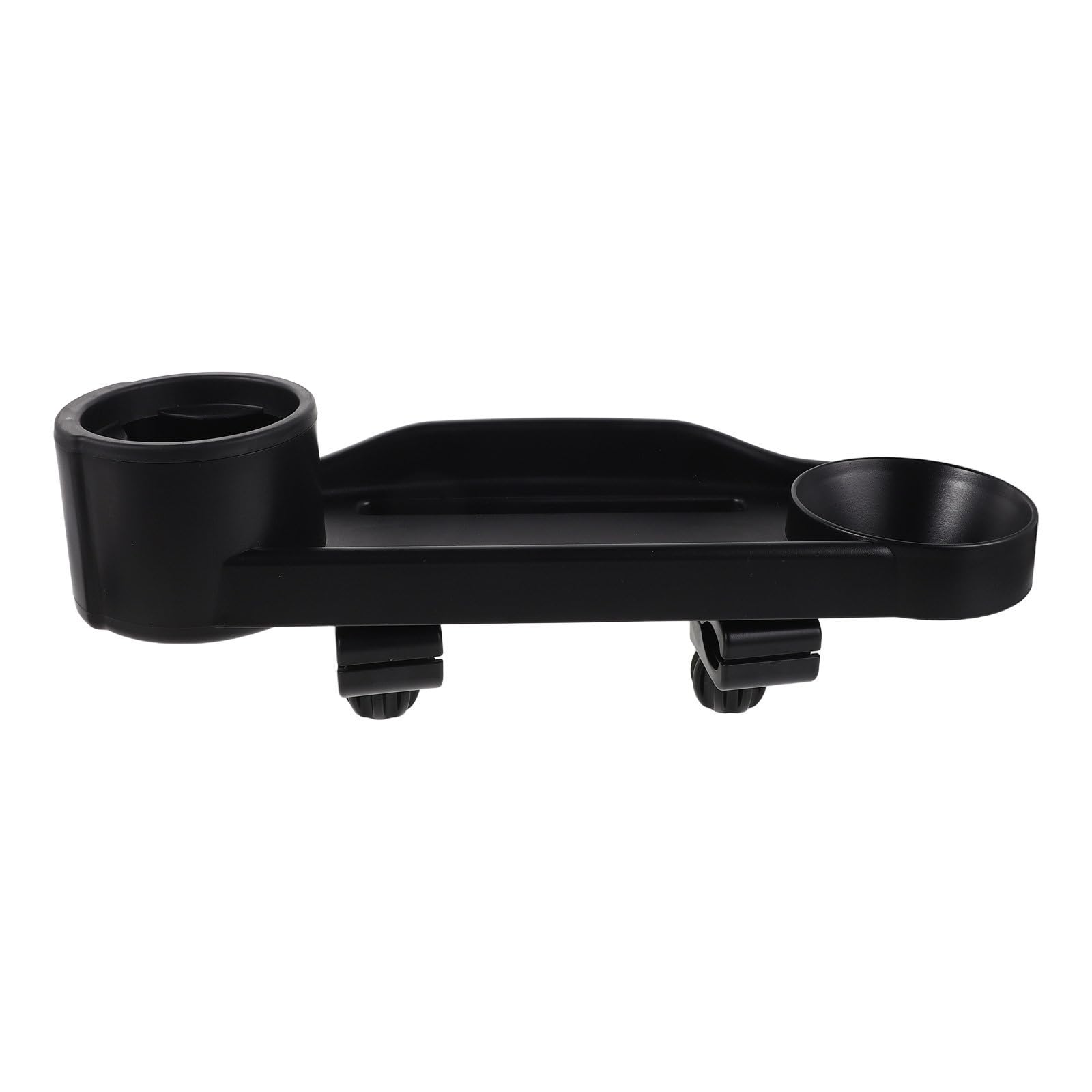 SHINEOFI Bandeja Portavasos para Andador Soporte Antideslizante, Material Plástico Negro, Portátil y Compatible para Personas Mayores y Movilidad