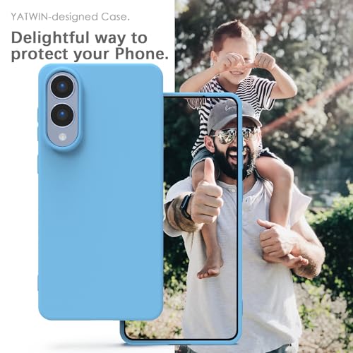 Image of YATWIN Silicone Case for Samsung Galaxy S25 FE 4G, Soft-Touch, Shockproof, DustProof, Antiskid Phone Cover for Samsung Galaxy S25 FE - Sky Blue