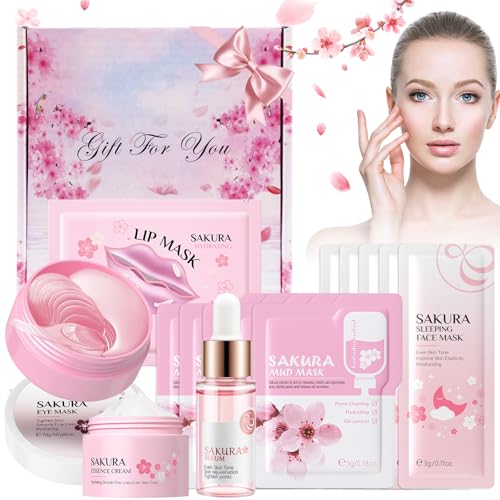 HASAIKA® Coffrets De Soins Pour La Peau, Ensemble De Soins De La Peau, Coffret Beauté Ado Fille,Soins Du Visage À Texture Rafraîchissante,Cadeaux de Soins de la Peau pour Femme et Elle