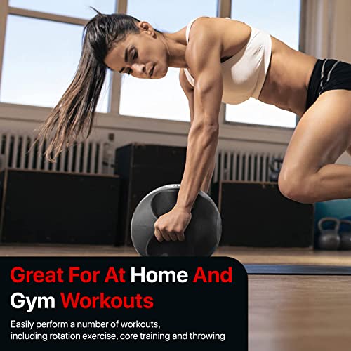 Sporteq Pro Medicine Ball - Strength Training Equipment for Core, Cardio Training - Workout Equipment with Double Handle Weighted Grip - 7 KG - Image 2