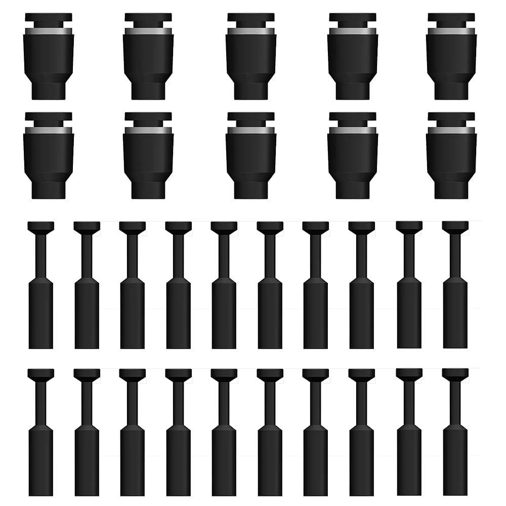 Tapón neumático de 1/4 pulgada, juego de 30 piezas rápidas de inserción