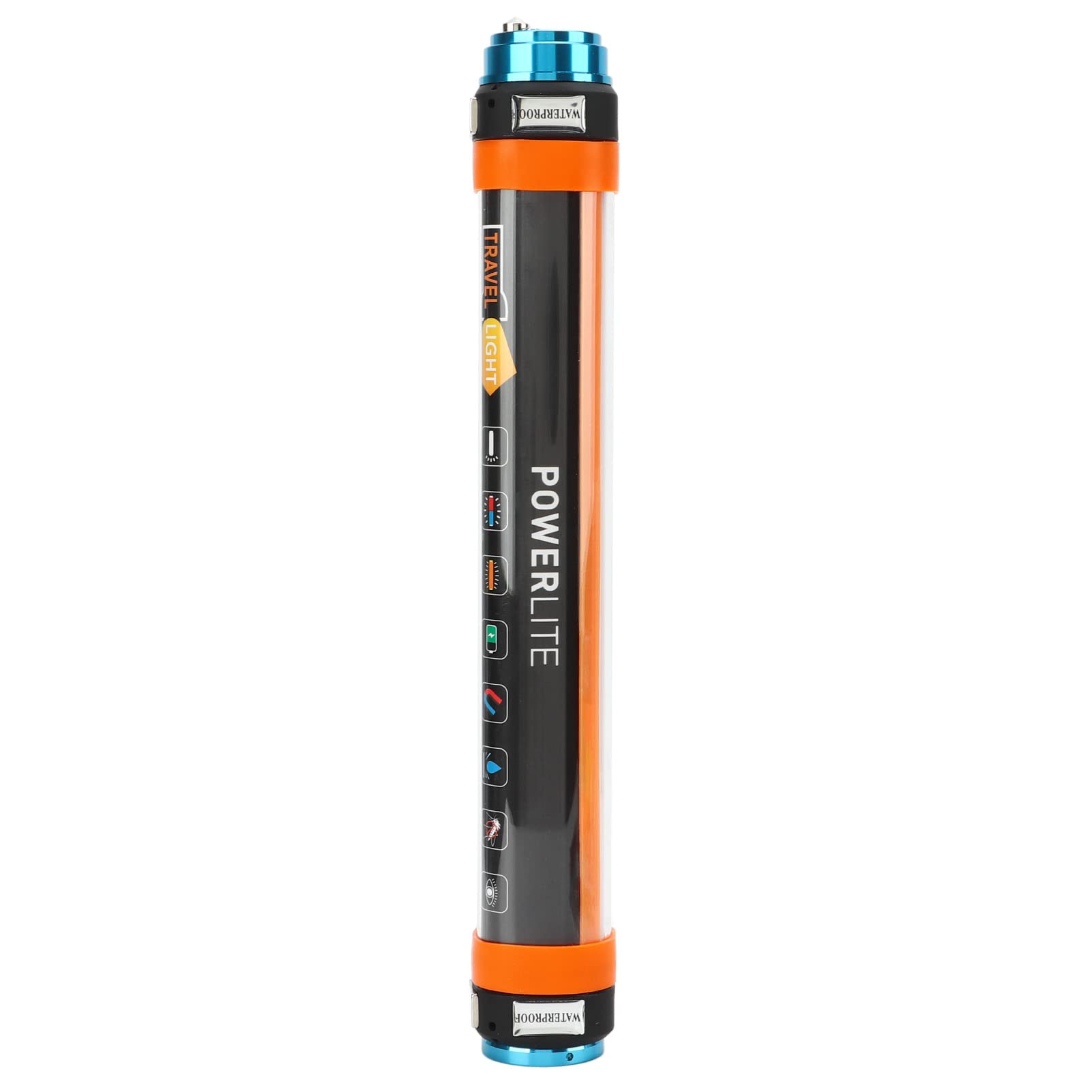 Magnetische Campingleuchte, 6 Modi, Wiederaufladbare LED-Taschenlampe mit IP68-Wasserdichtigkeit und Notfall-Fensterbrecher, für Outdoor-Camping, Wandern, Laufen, Notfall (T-30)