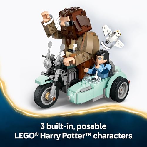 LEGO Harry Potter Hagrid & Harry's Motorcycle Ride Building Toy - Kids Motorcycle Toy for Boys and Girls, Harry Potter Fans, Ages 9+ - Gift Idea for Birthdays - 76443 - Image 5