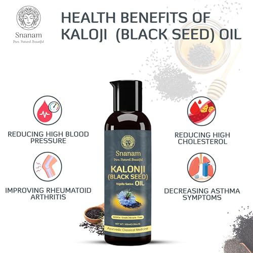 Image of Premium Cold Pressed Kalonji Oil - Virgin Grade - Black Seed Oil - Nigella Sativa - 100ml